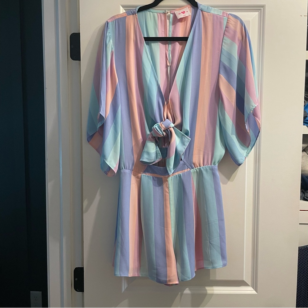 Buddy Love Pastel Striped Romper